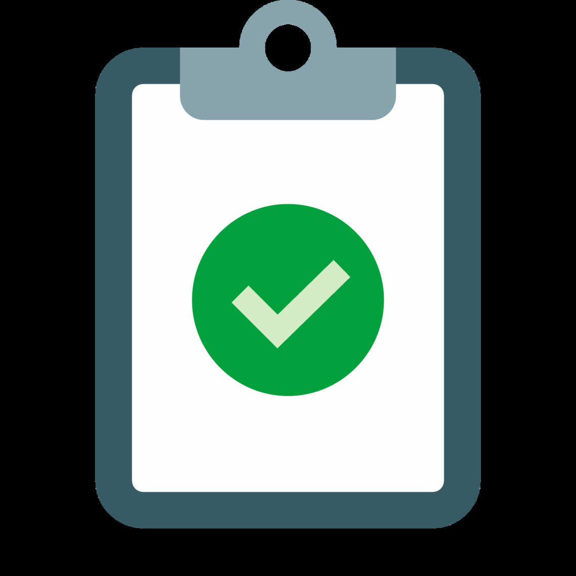 a clipboard with a green tick in it