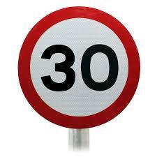 sign showing 30mph