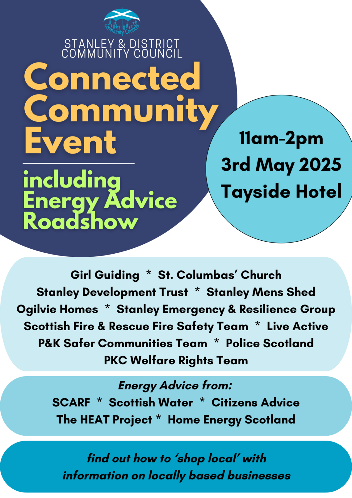 image of a poster advertising our Connected Community event on 3rd May 2025