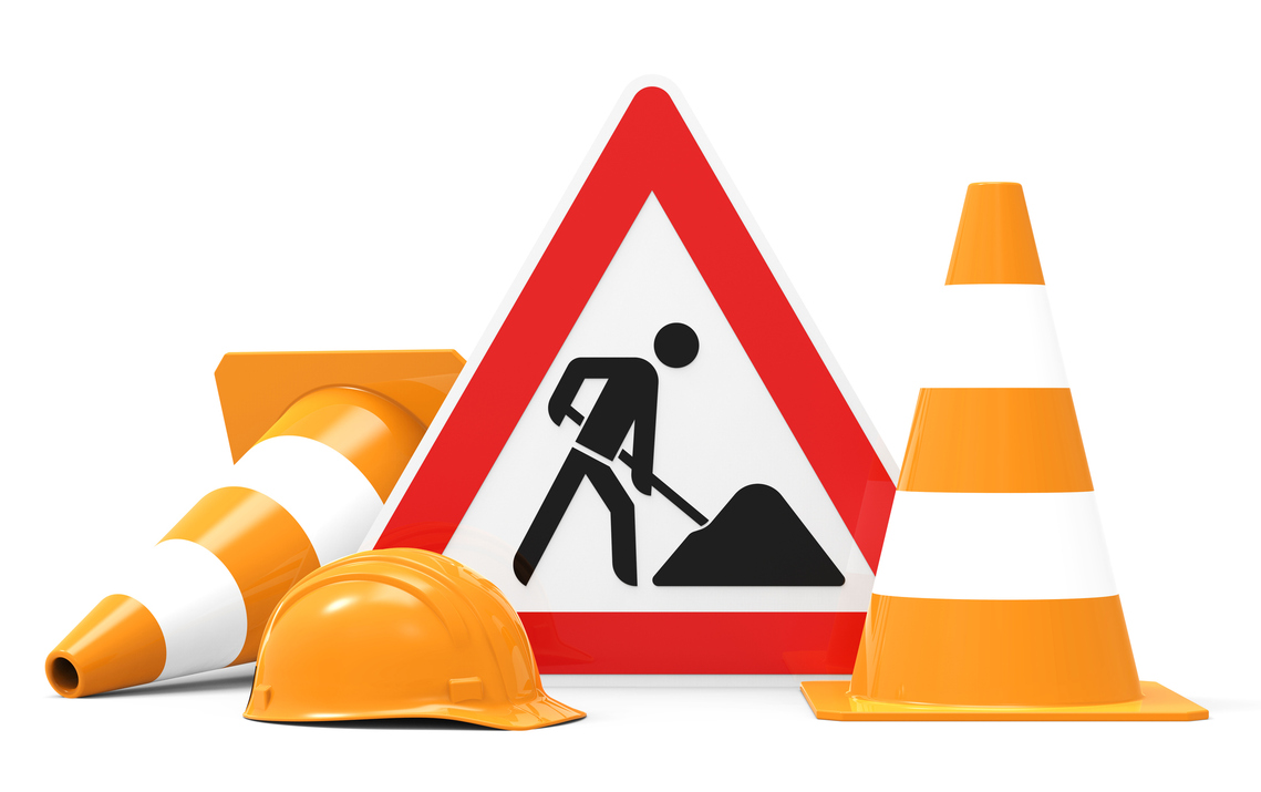 image of a roadworks sign and some cones